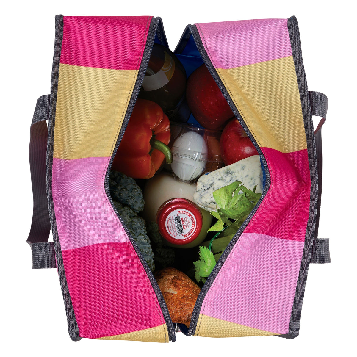 freezable-grocery-tote-q1 Freezable-Grocery-Tote-PinkStripes-Top-Down-Food-Combo-Filled_LORES.jpg