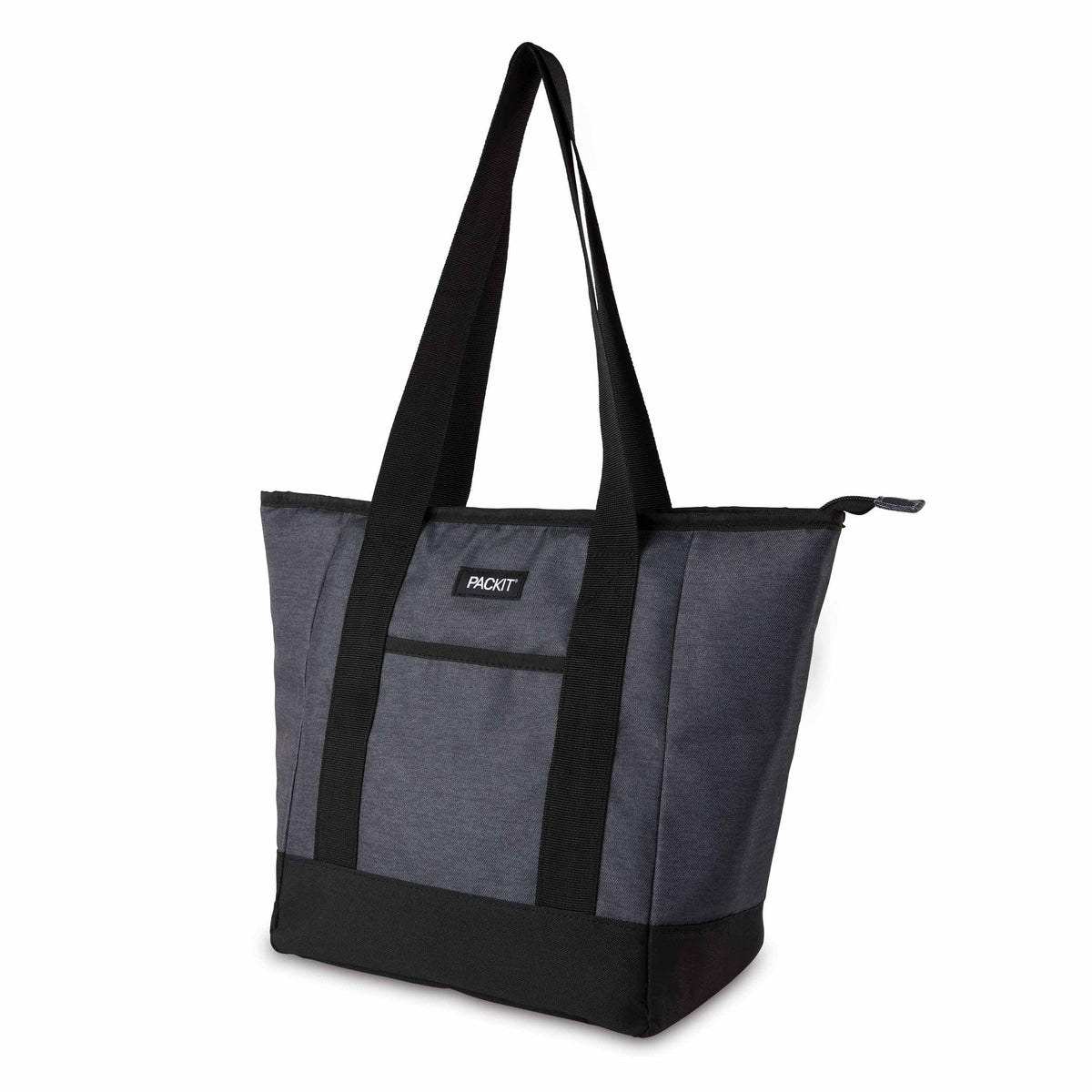 freezable-12-can-tote-cooler-i1 freezable-12-can-tote-cooler-city-charcoal-left-angled.jpg