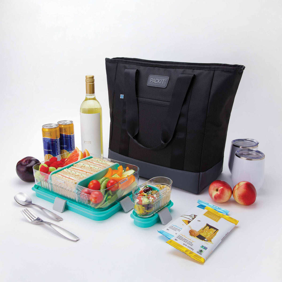 freezable-carry-tote-k4 freezable-carry-tote-black-gray-food-combo-angled.jpg
